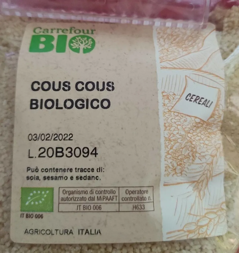 Cous cous biologico