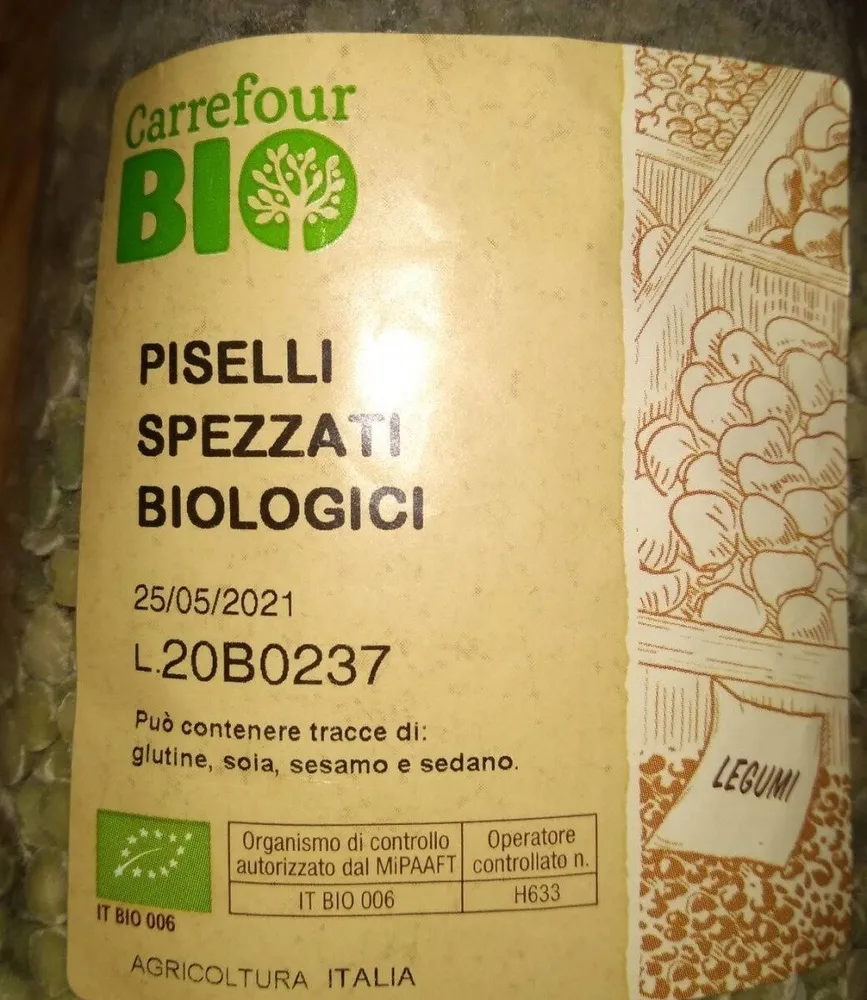 Piselli secchi spezzati biologici