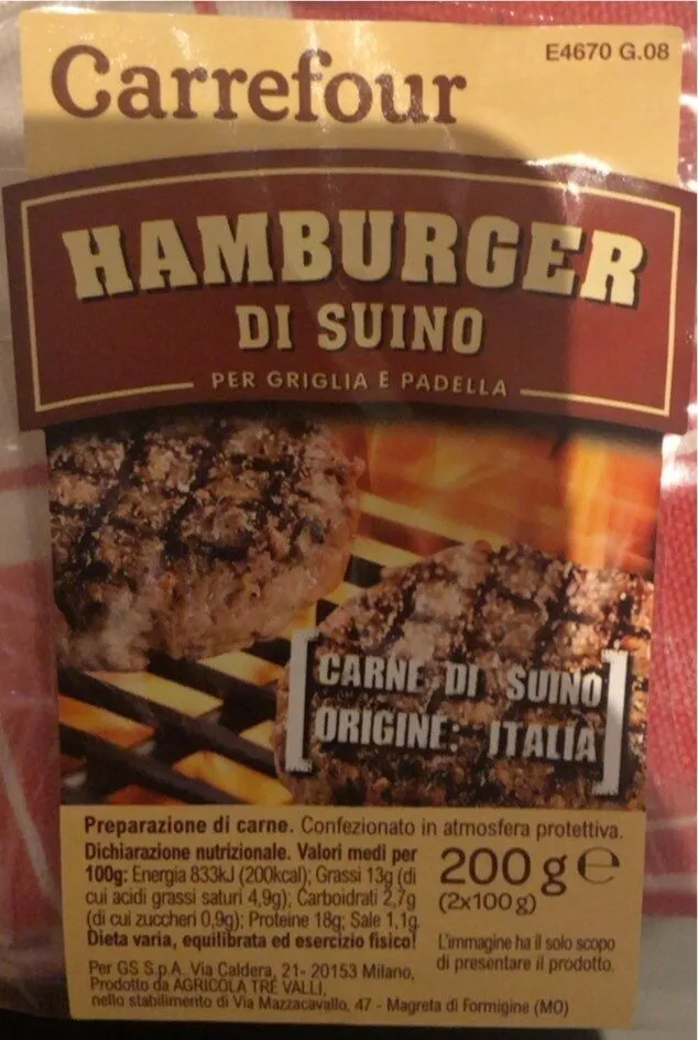 Hamburger di suino