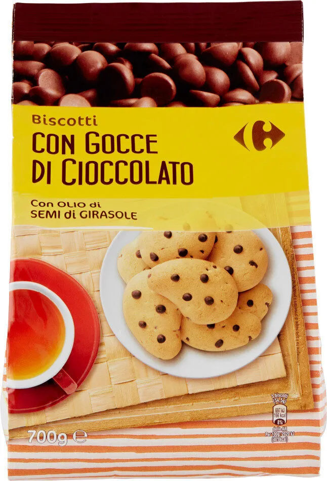 Biscotti con gocce di cioccolato