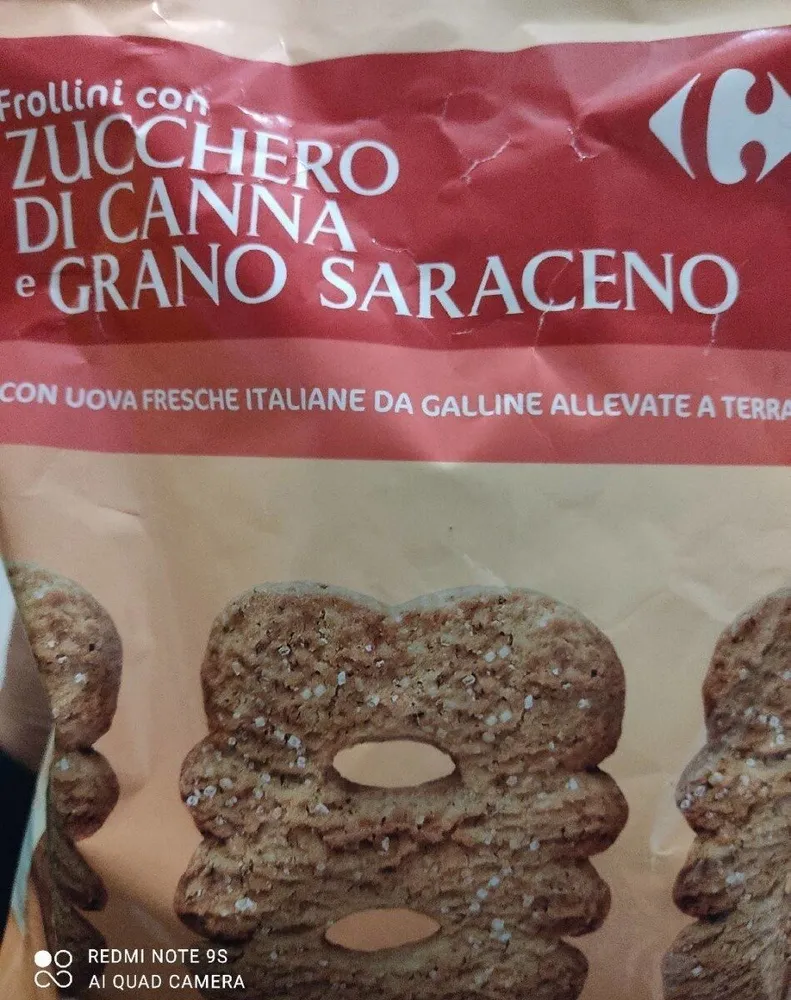 Frollini con zucchero di canna e grano saraceno