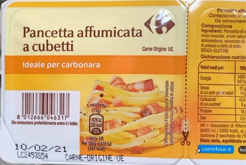 Pancetta affumicata a cubetti