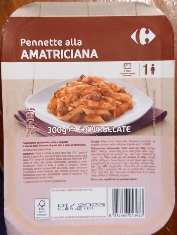 Pennette all amatriciana