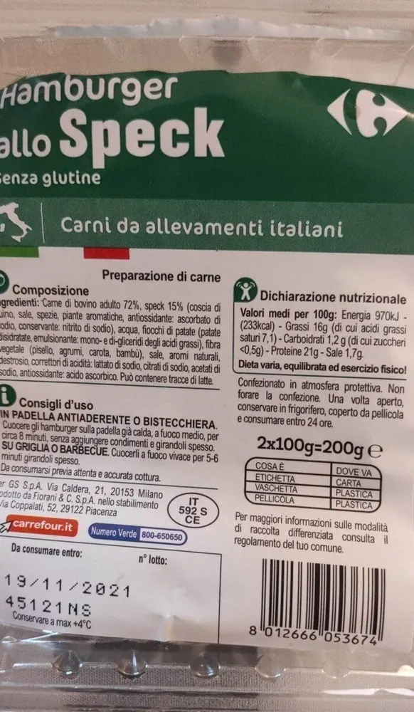 Hamburger allo speck senza glutine