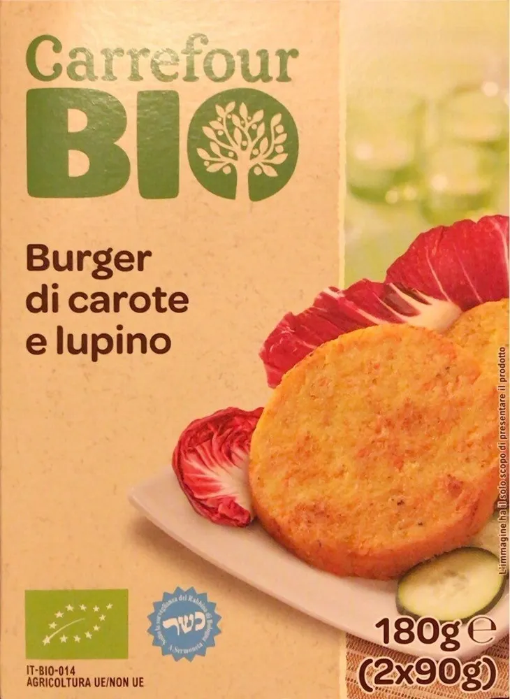 Burger di carote e lupino