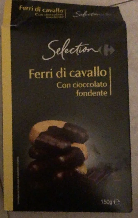 Ferri di cavallo con cioccolato fondente