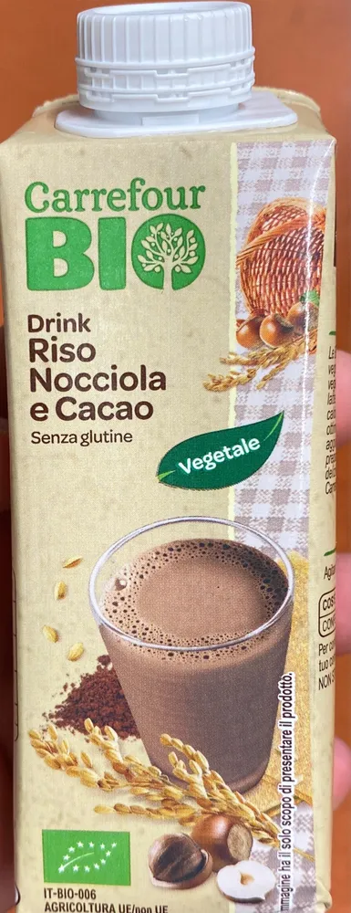Drink riso nocciola e cacao