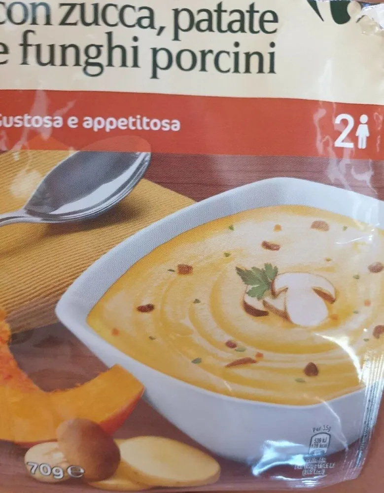 Crema di zucca patate e funghi porcini