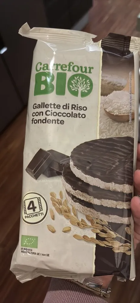 Gallette di riso con cioccolato fondente