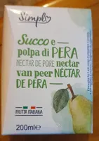 Succo e polpa di pera