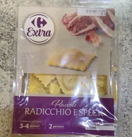 Ravioli raricchio e speck