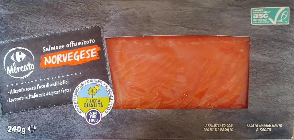 Salmone affumicato norvegese