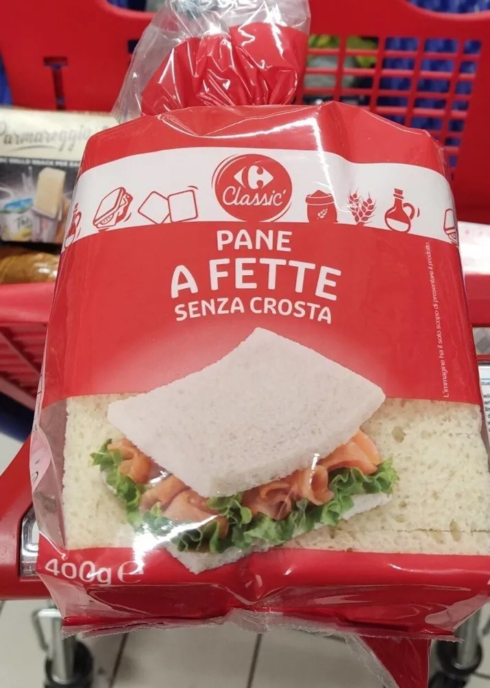 Pane a fette senza crosta