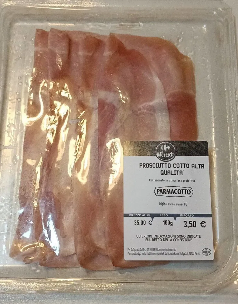 Prosciutto cotto alta qualità