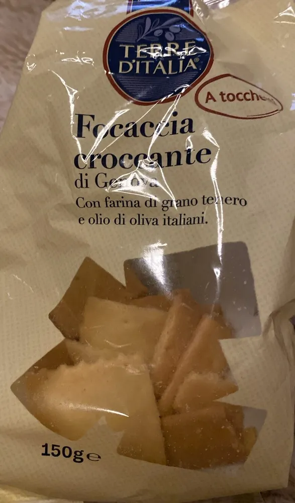 Focaccia croccante trozos