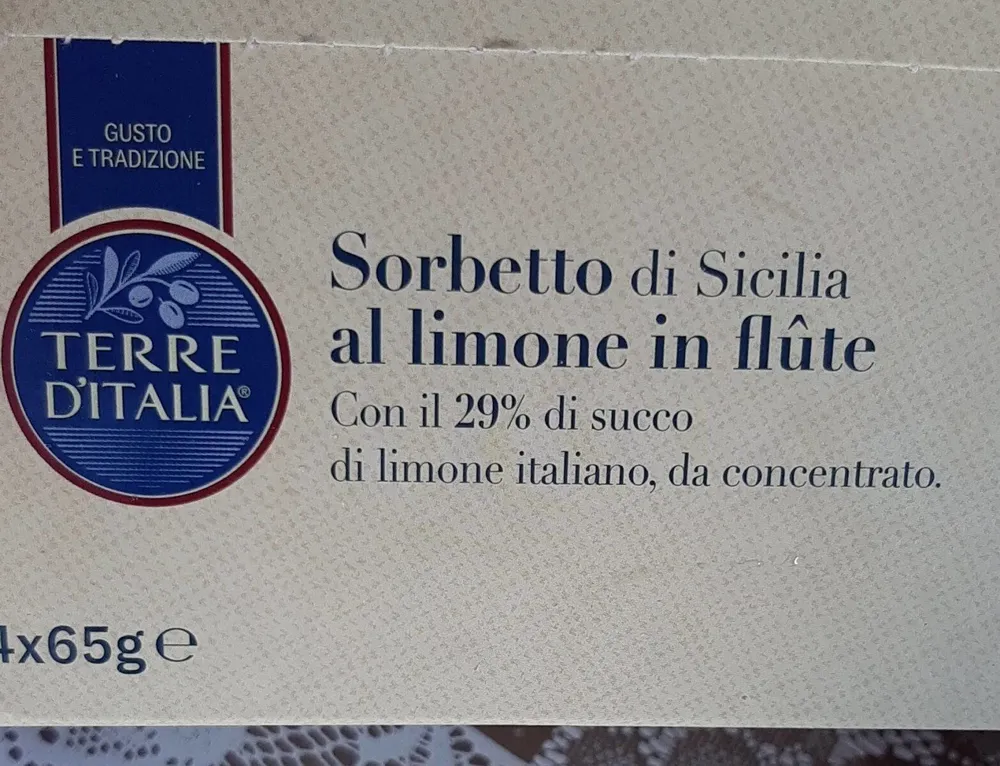 Sorbetto di Sicilia al limone