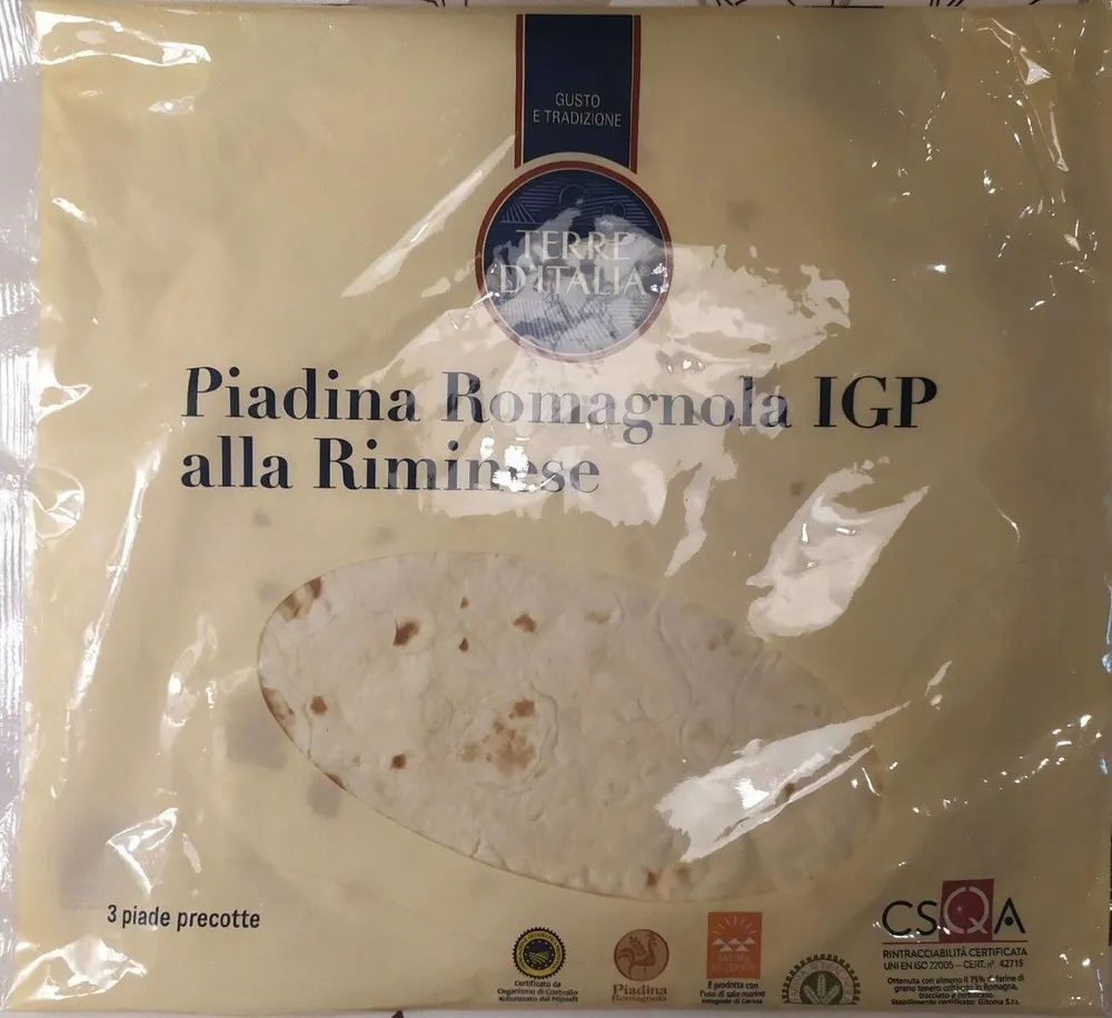 Piadina Romagnola IGP alla Riminese