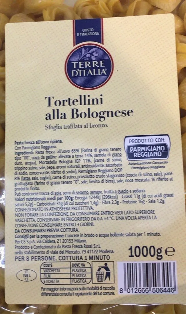 Tortelli alla bolognese