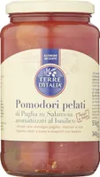 Tomates entière pelées aromatisées au basilic
