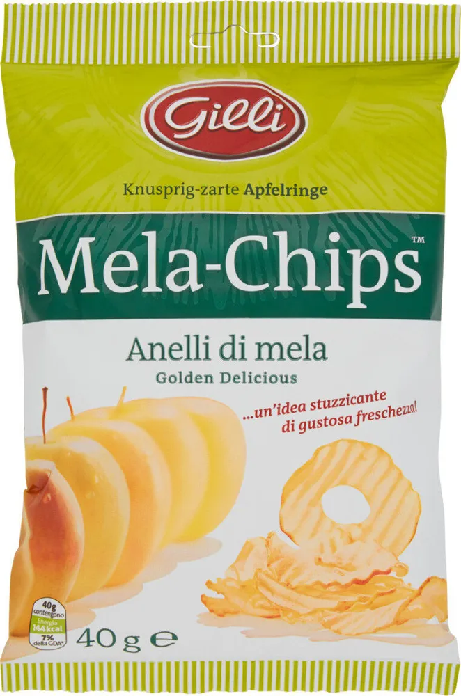 Mela-chips anelli di mela golden delicious