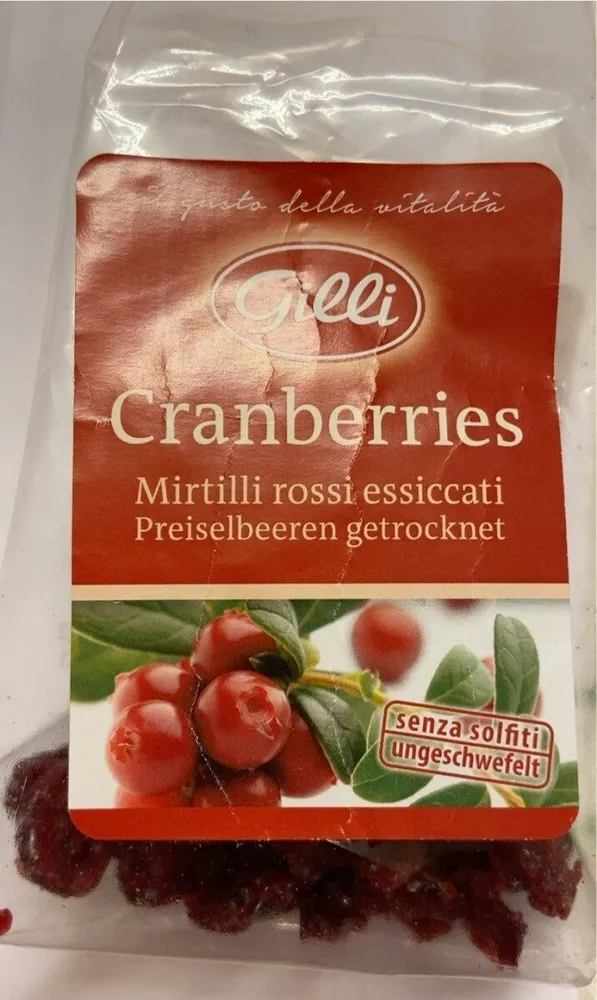 Mirtilli rossi essiccati