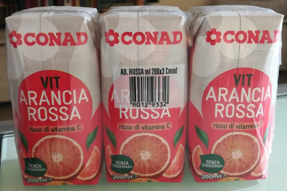 Arancia rossa ricco di vitamina C ml 200x3