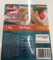 Gyoza con Mazzancolle Tropicali