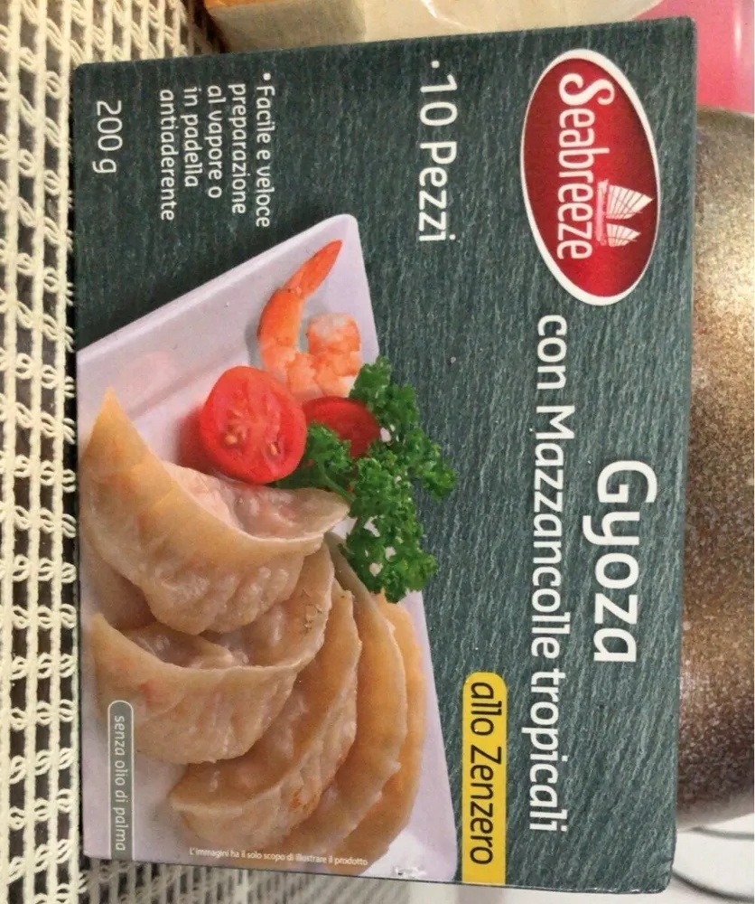 Gyoza con mazzancolle tropicali