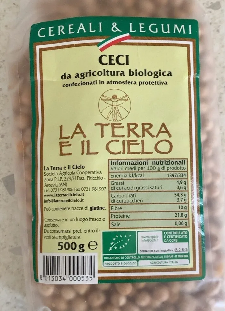 Ceci da agricoltura biologica