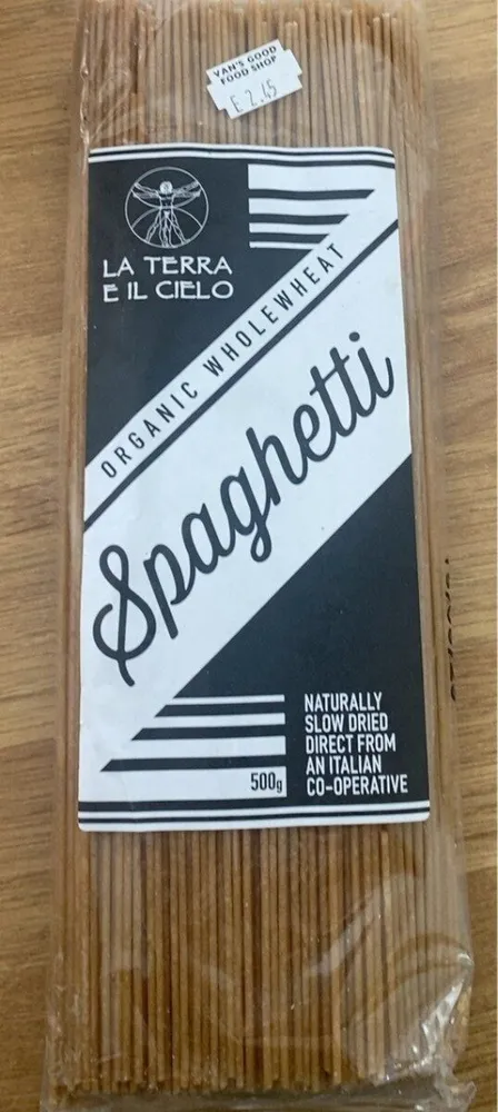 Organic wholewheat spaghetti