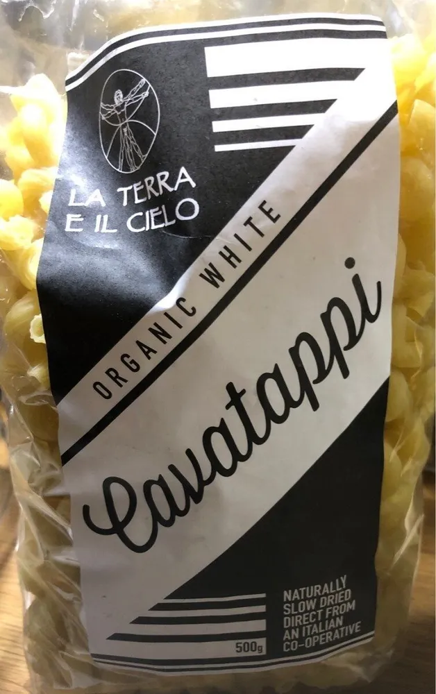 Organic white cavatappi pasta