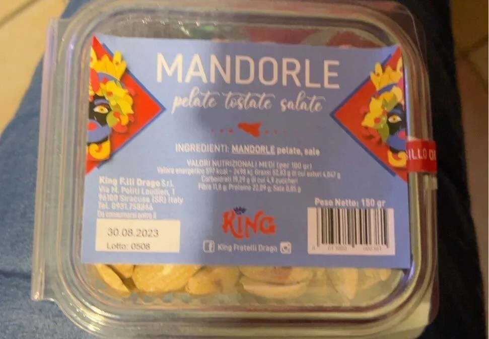 Mandorle pelate tostate salate