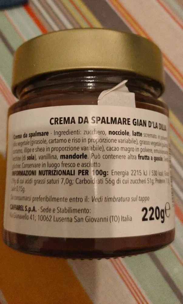 Crema da spalmare Gian d'la duja