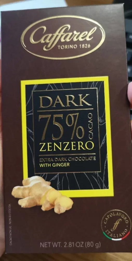 Dark 75% cacao zenzero