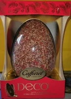 Decò latte con granella di nocciola caramellata e fragola