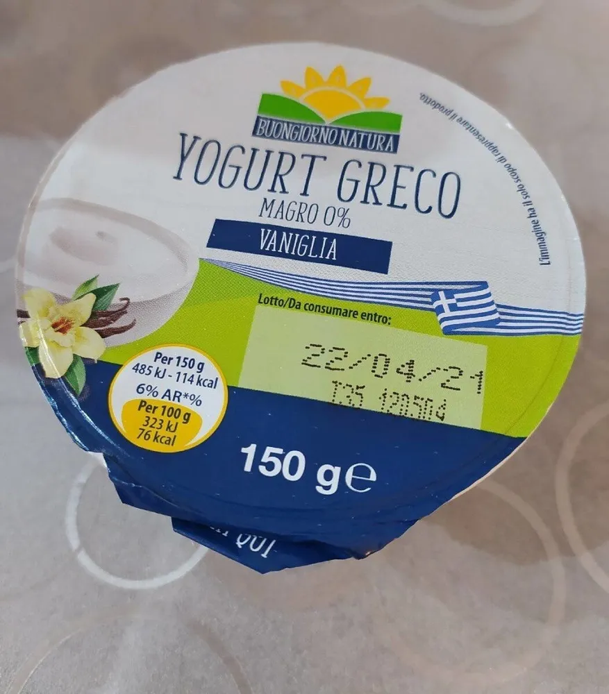 Yogurt greco vaniglia