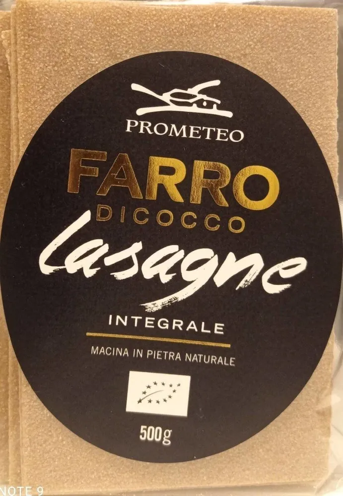 Lasagne di farro di cocco bio