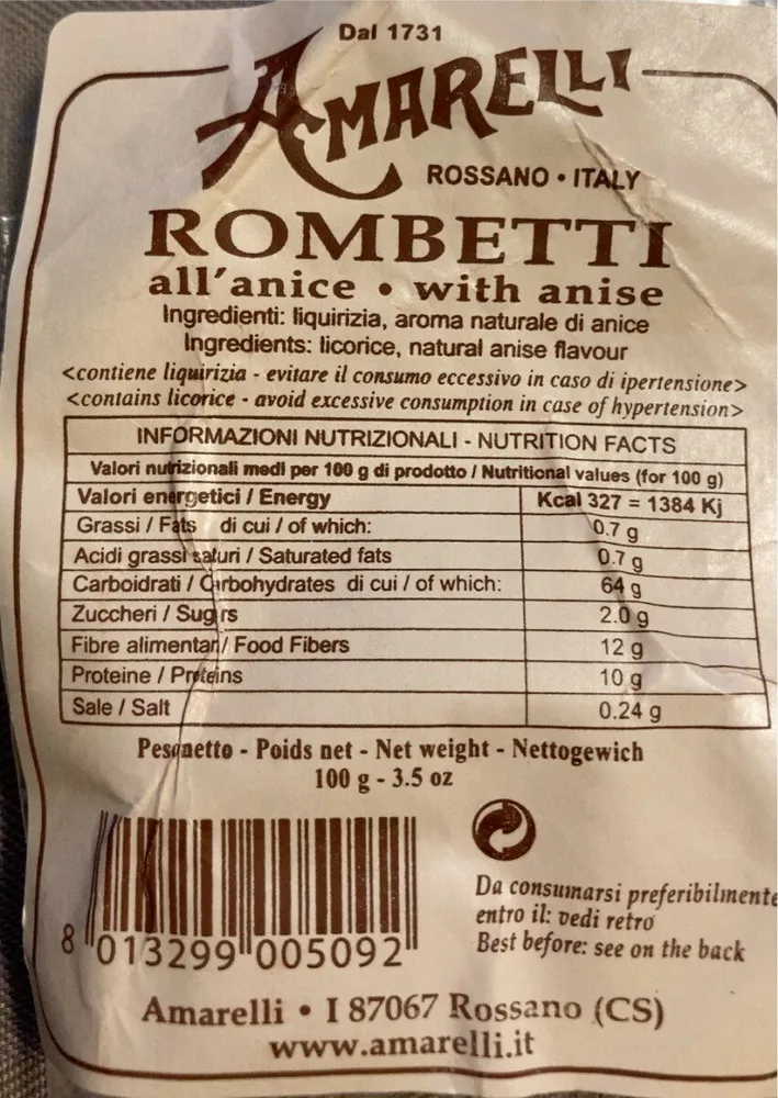 Rombetti all’anice