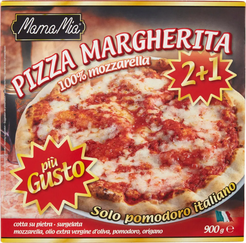 Pizza margherita 100% mozzarella (2+1)