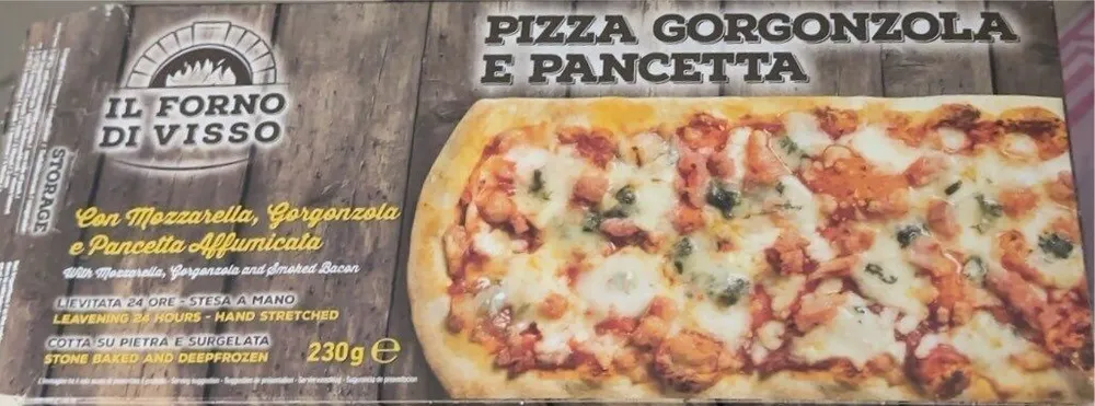 Pizza gorgonzola e pancetta