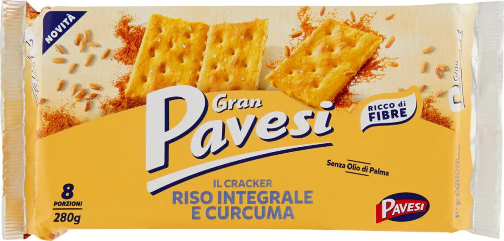 Cracker riso integrale e curcuma