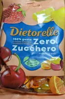 Caramella dura zero zucchero limone arancia fragola