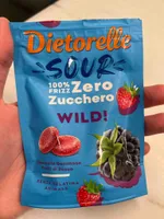 Sour 100% Frizz Zero Zucchero Wild! Caramelle Gommose Frutti Di Bosco