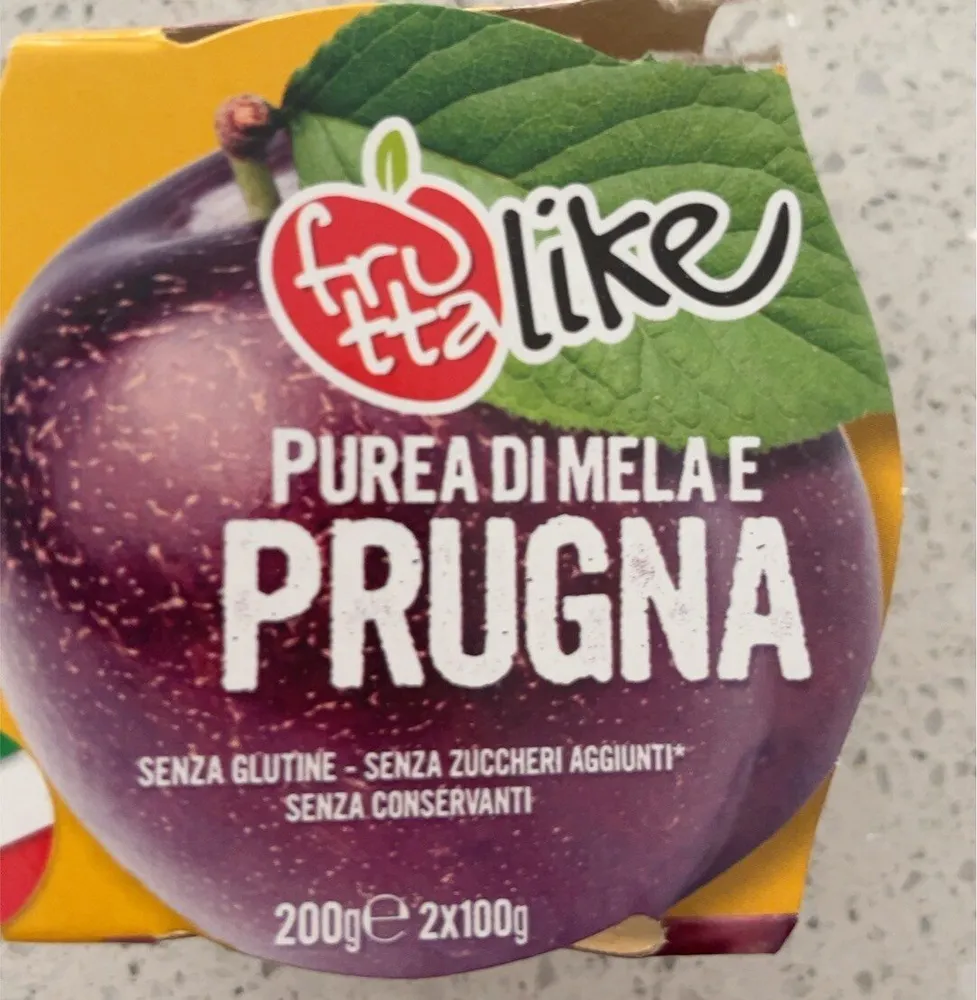 Purea di mela e prugna