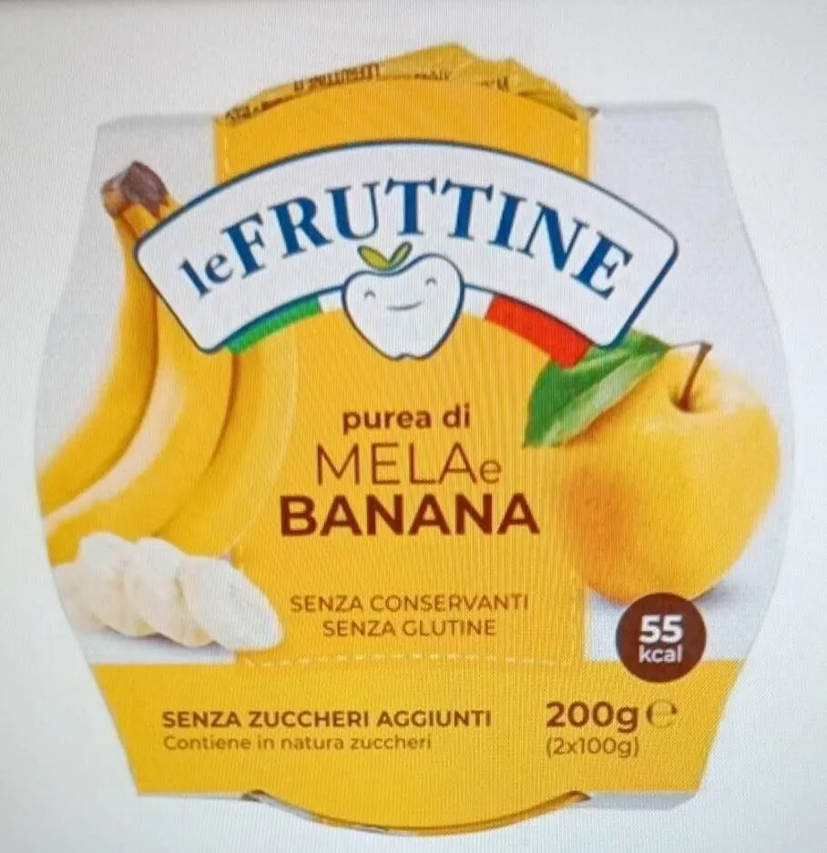Purea di mela e banana