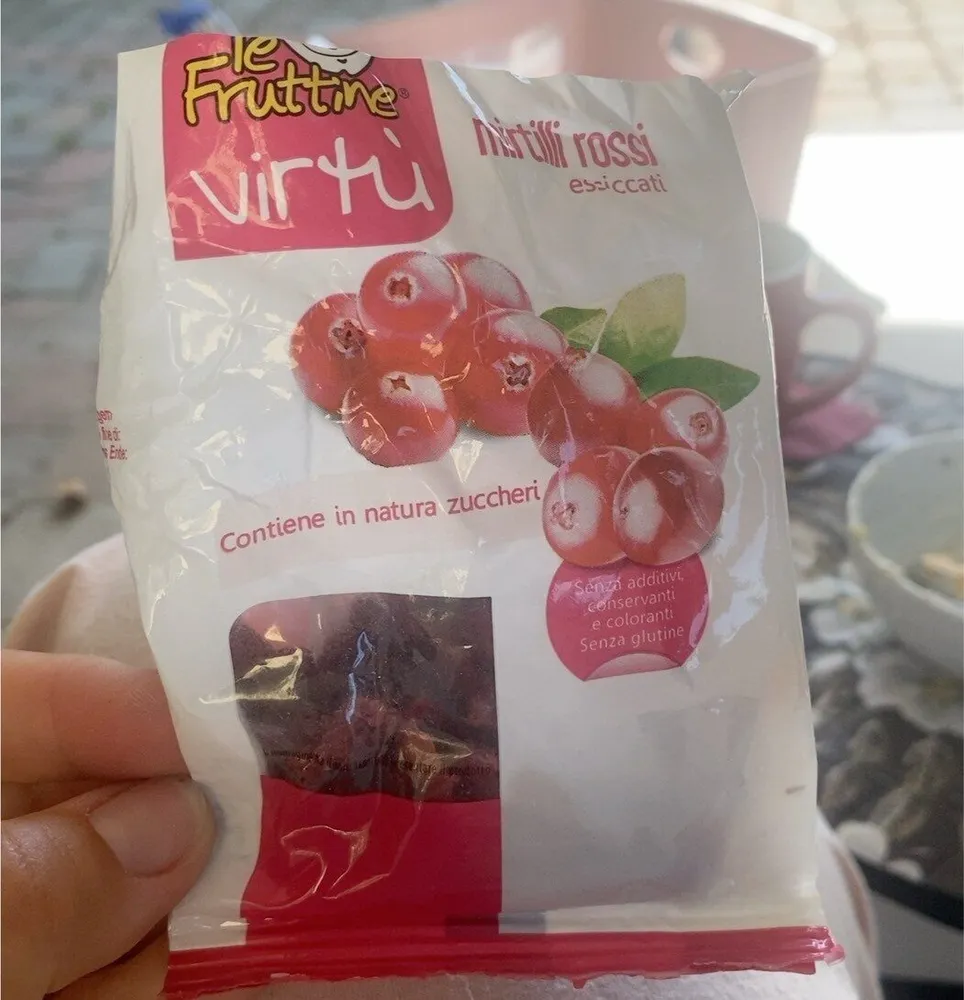 Mirtilli rossi essiccati