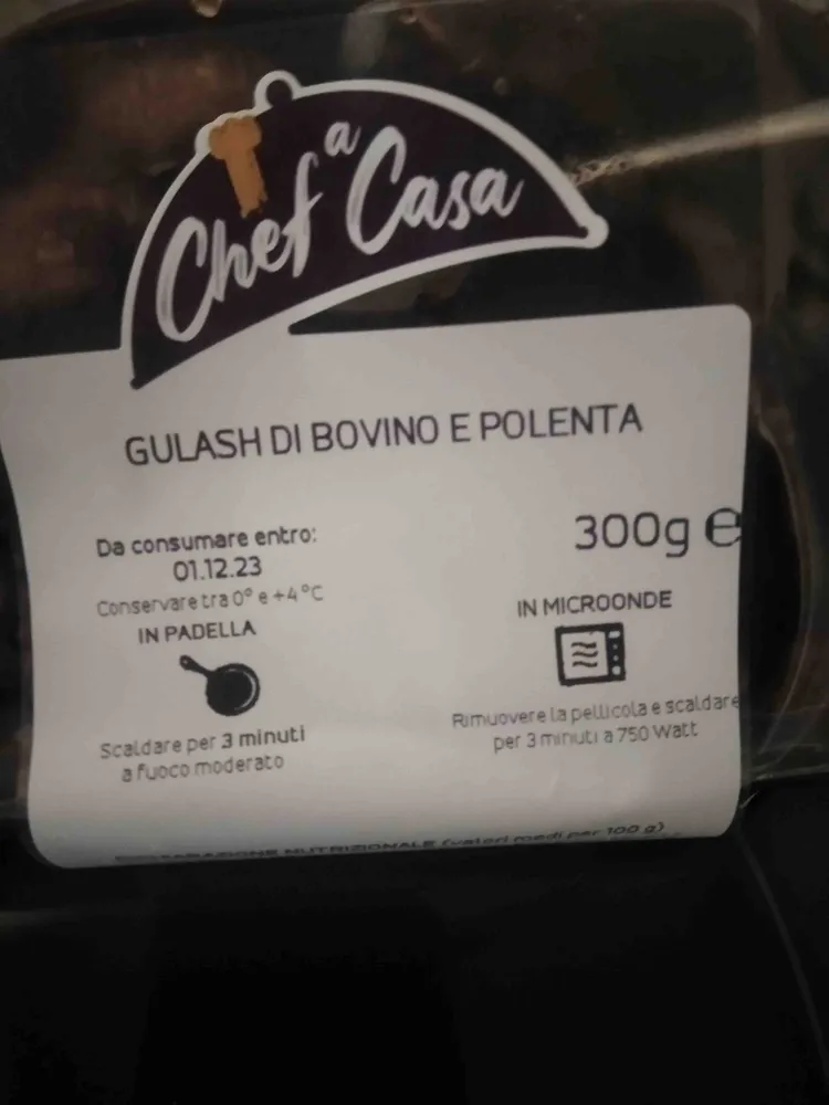 gulash di bovino e polenta