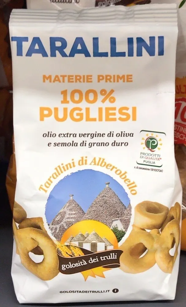 Tarallini materie prime 100% pugliesi di Alberobello