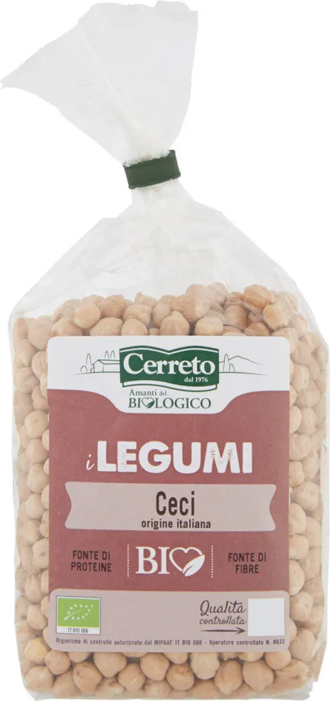 I legumi ceci bio