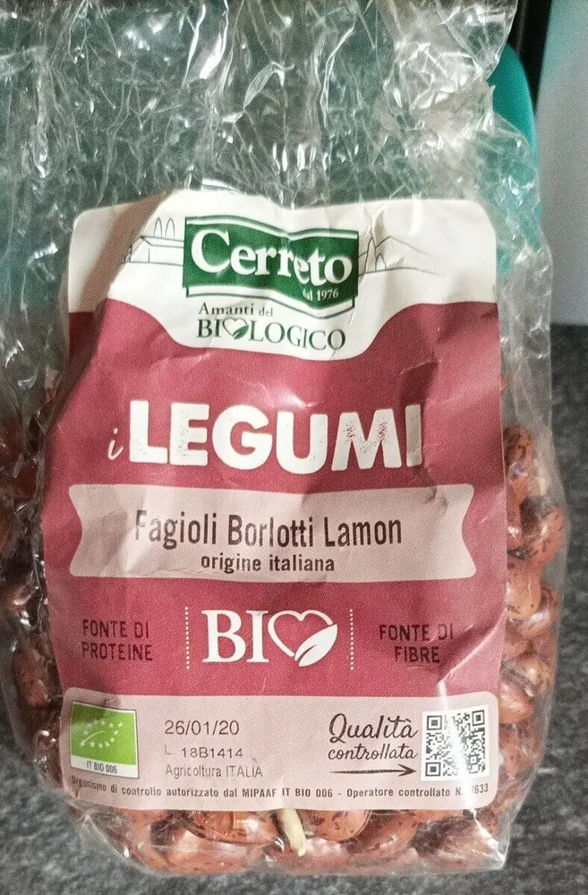 I legumi fagioli lamon bio